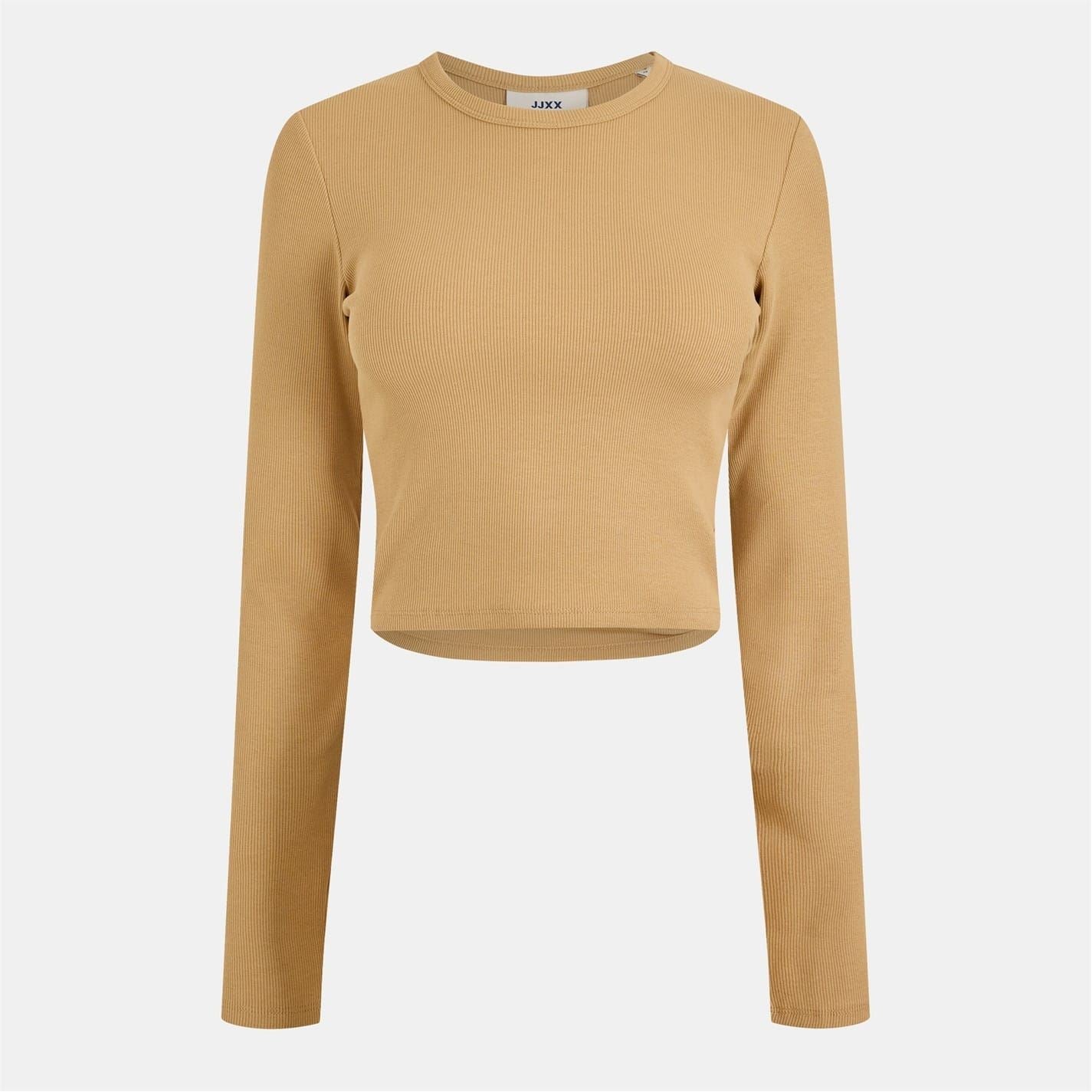 JJXX Feline Slim Fit Cropped Long Sleeve T-Shirt