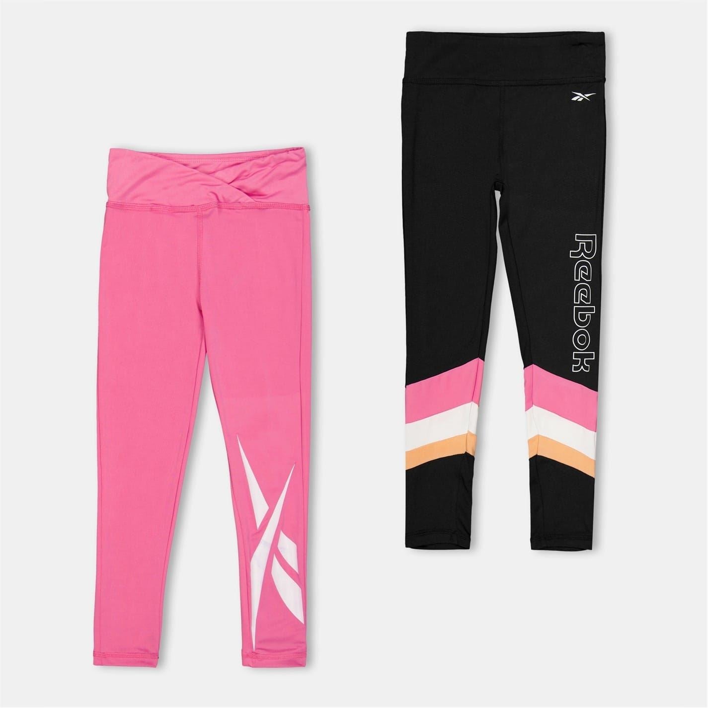 Reebok 2 Pack Graphic Print Leggings