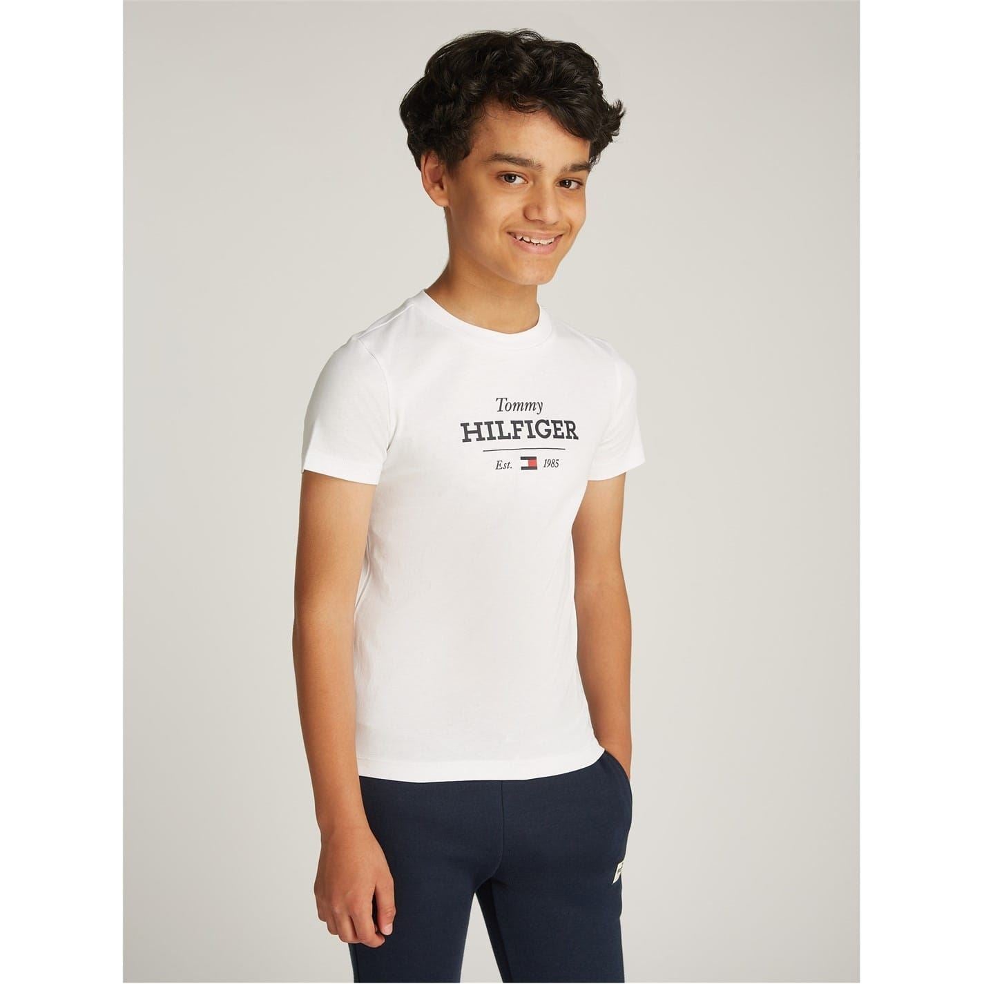 Tommy Hilfiger Regular Fit Lettering Crew Neck T-Shirt