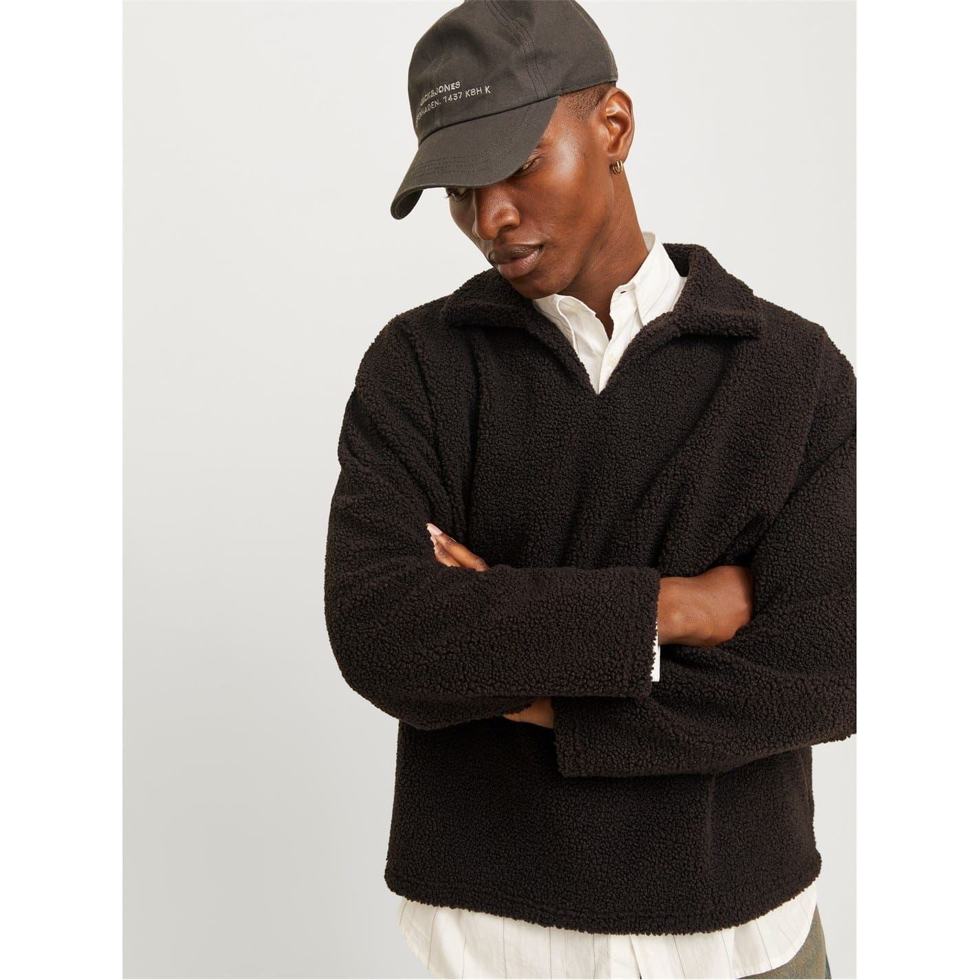 Jack and Jones Teddy Relaxed Fit Long Sleeve Sweater