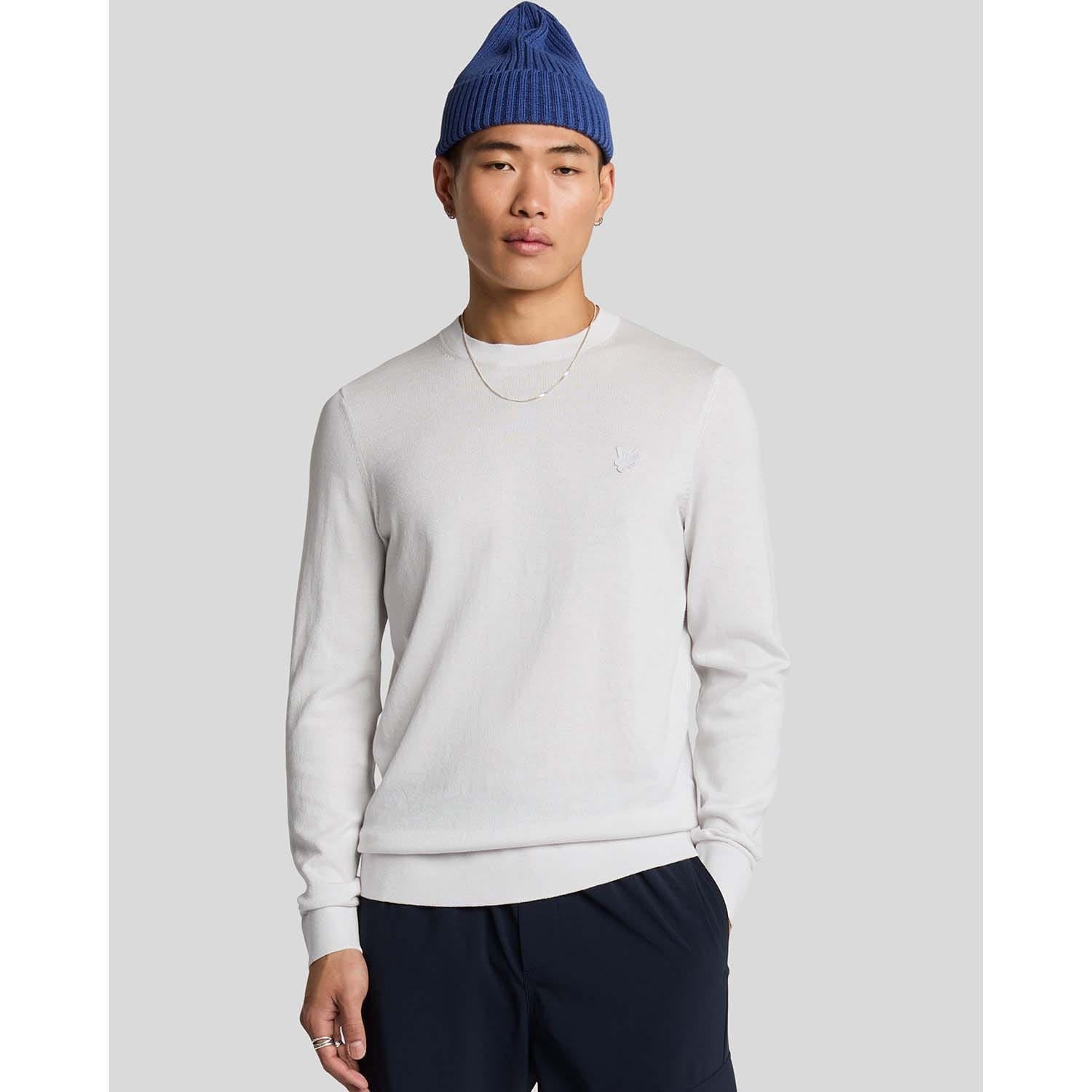 Lyle And Scott Tonal Superfine Cotton Crew Neck Jumper
