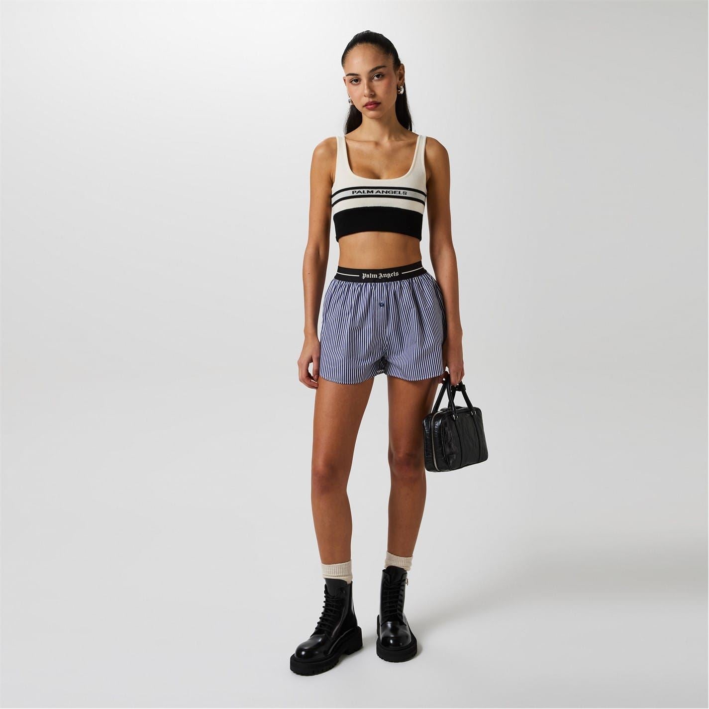 Palm Angels Stripe Casual Shorts