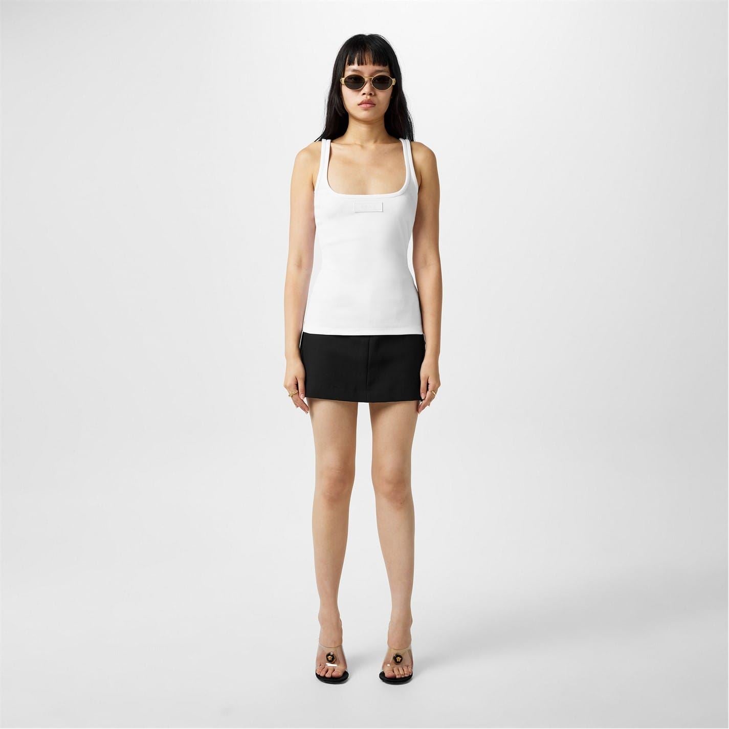 Versace Icon 90s Vintage Logo Ribbed Tank Top