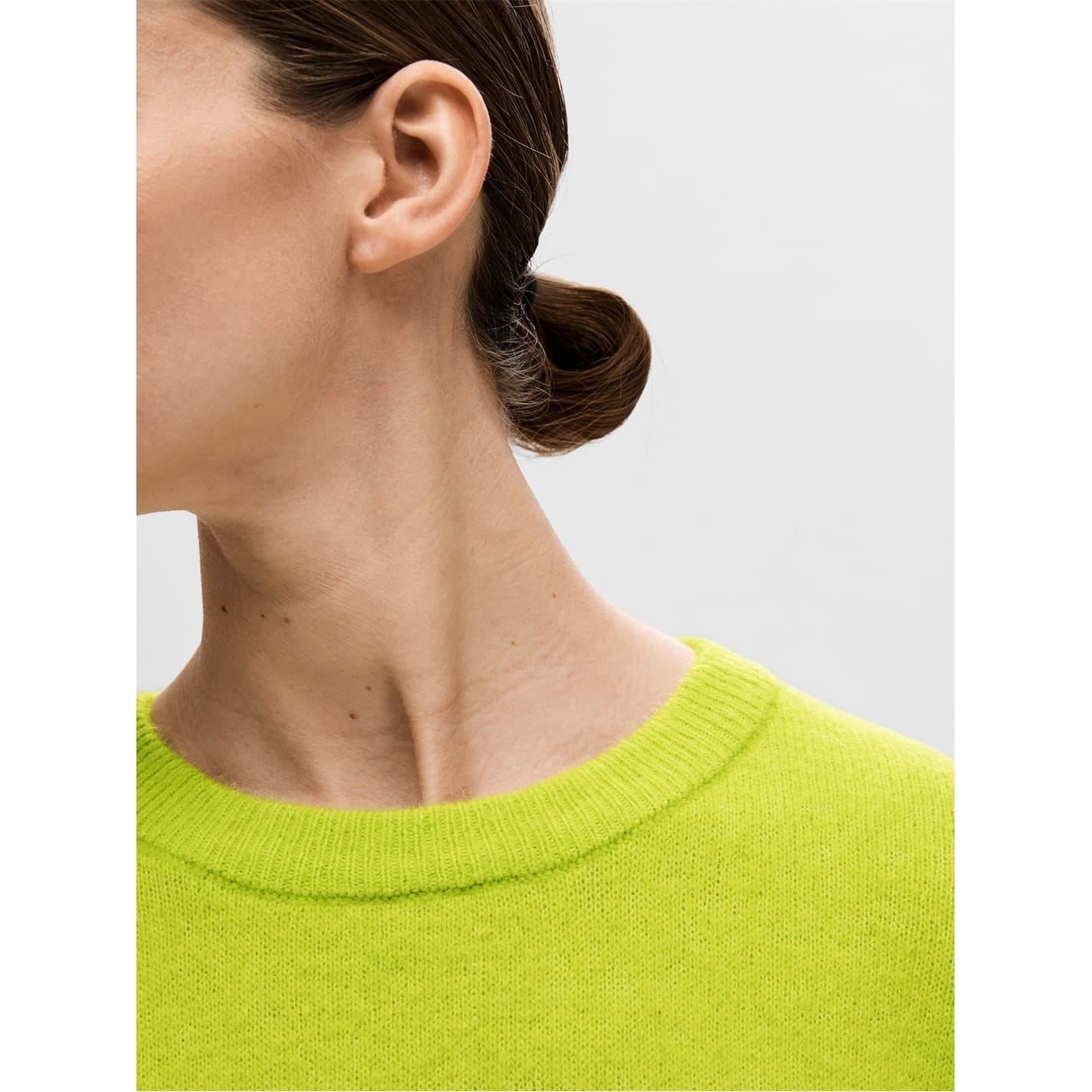 Selected Femme Maline Knit Relaxed Fit Crew Neck Sweater