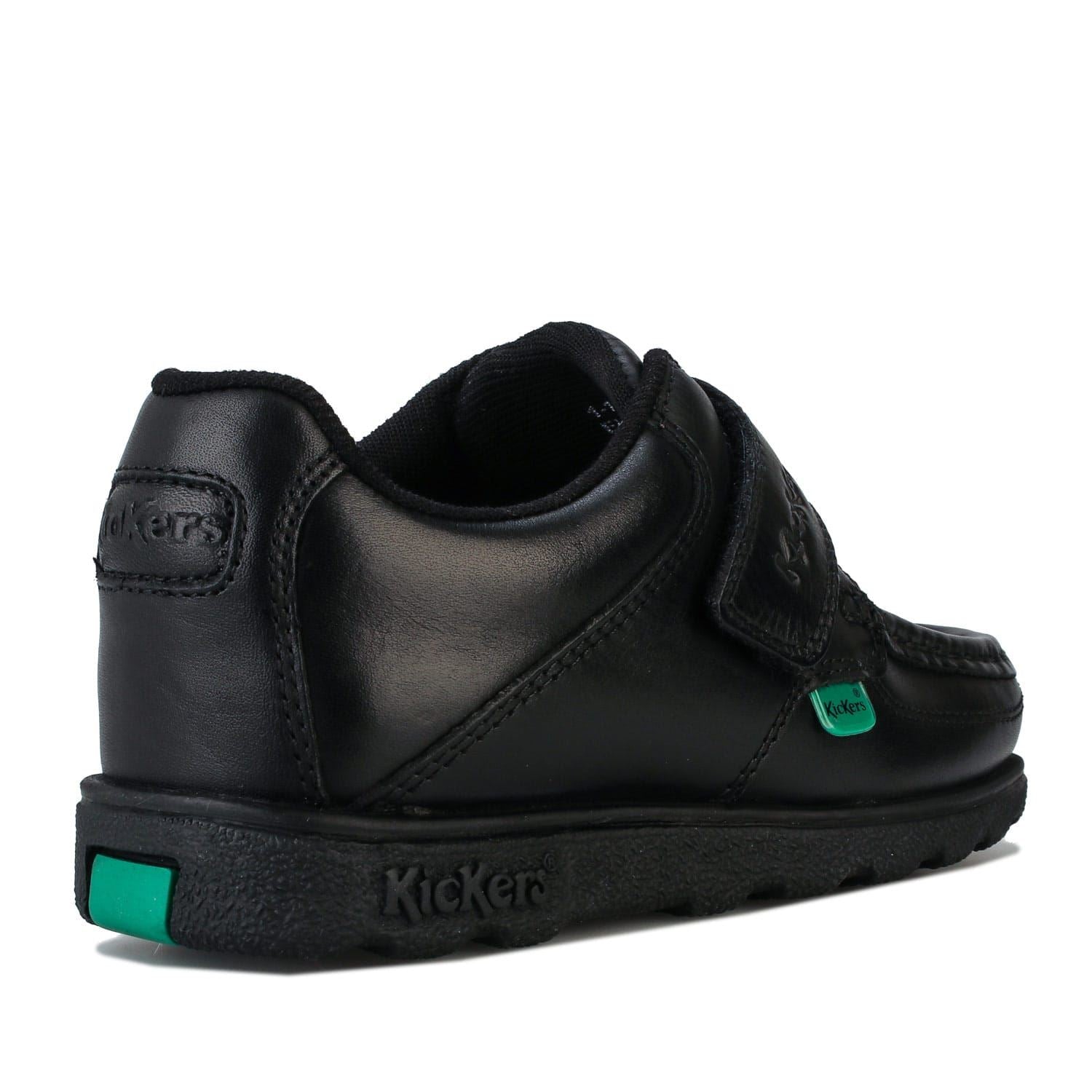 Kickers Boys Fragma Lo Strap Leather Shoe
