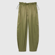 Lacoste Oversized Satin Cargo Pants