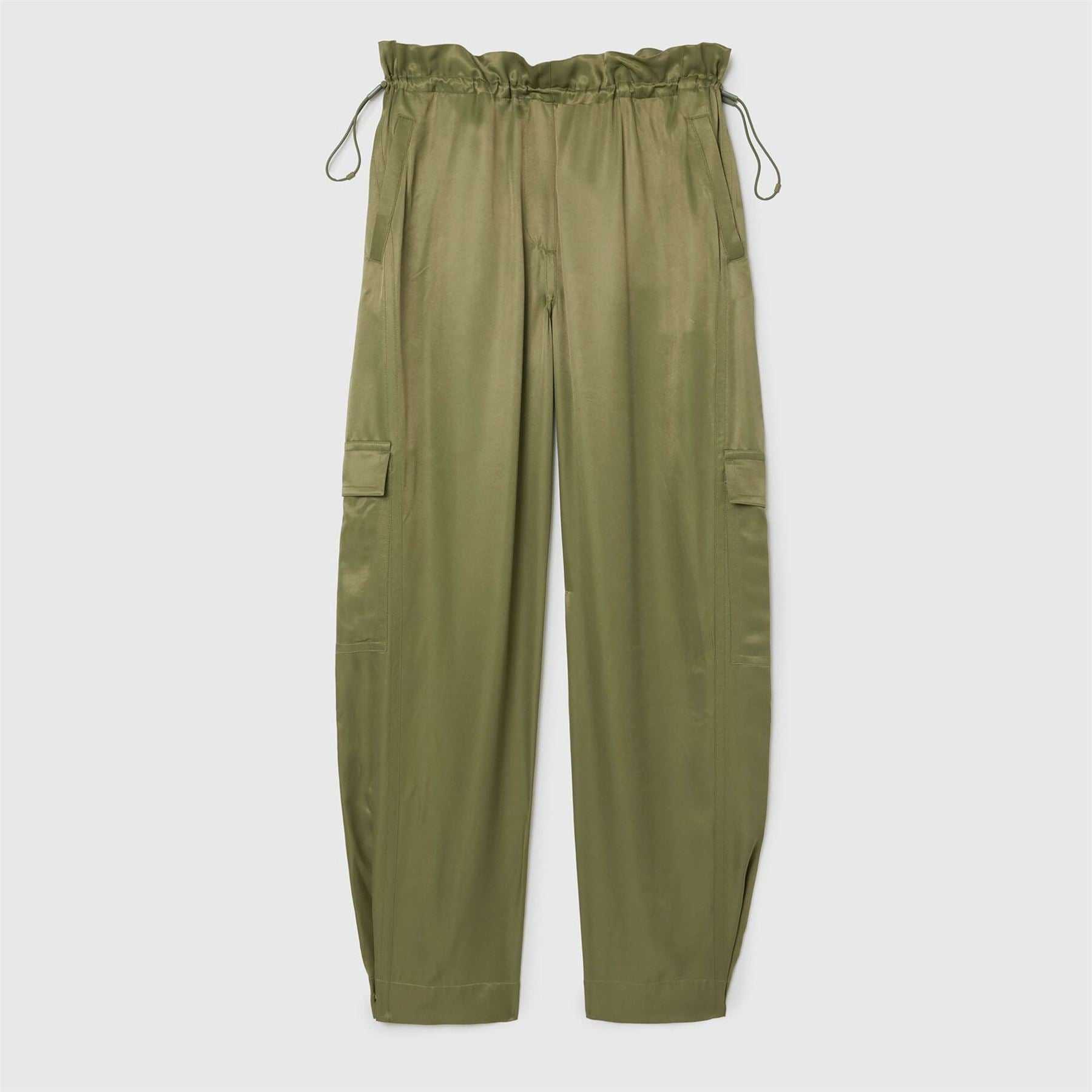 Lacoste Oversized Satin Cargo Pants