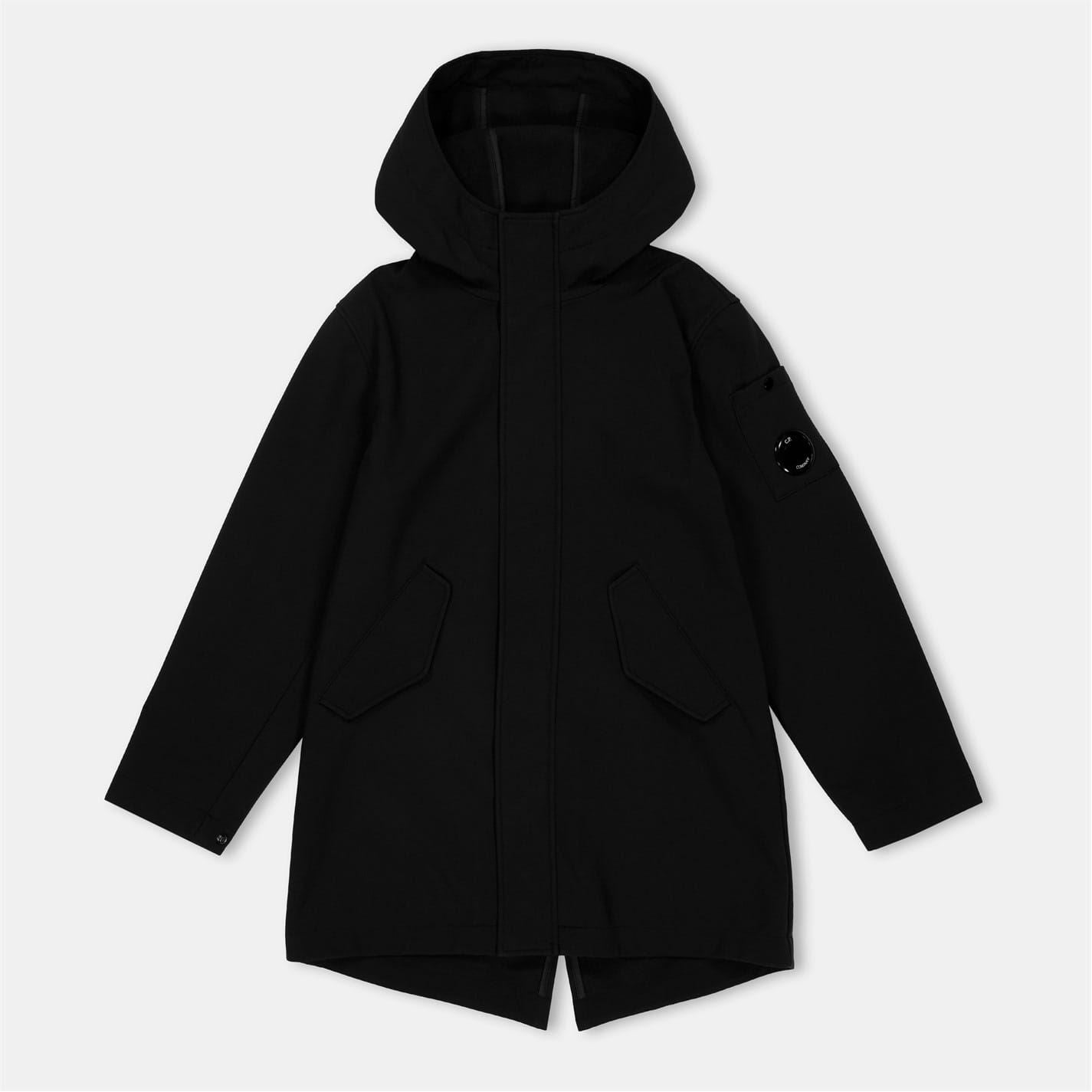 C.P. Company Hooded Solid Patterned Parka Coat