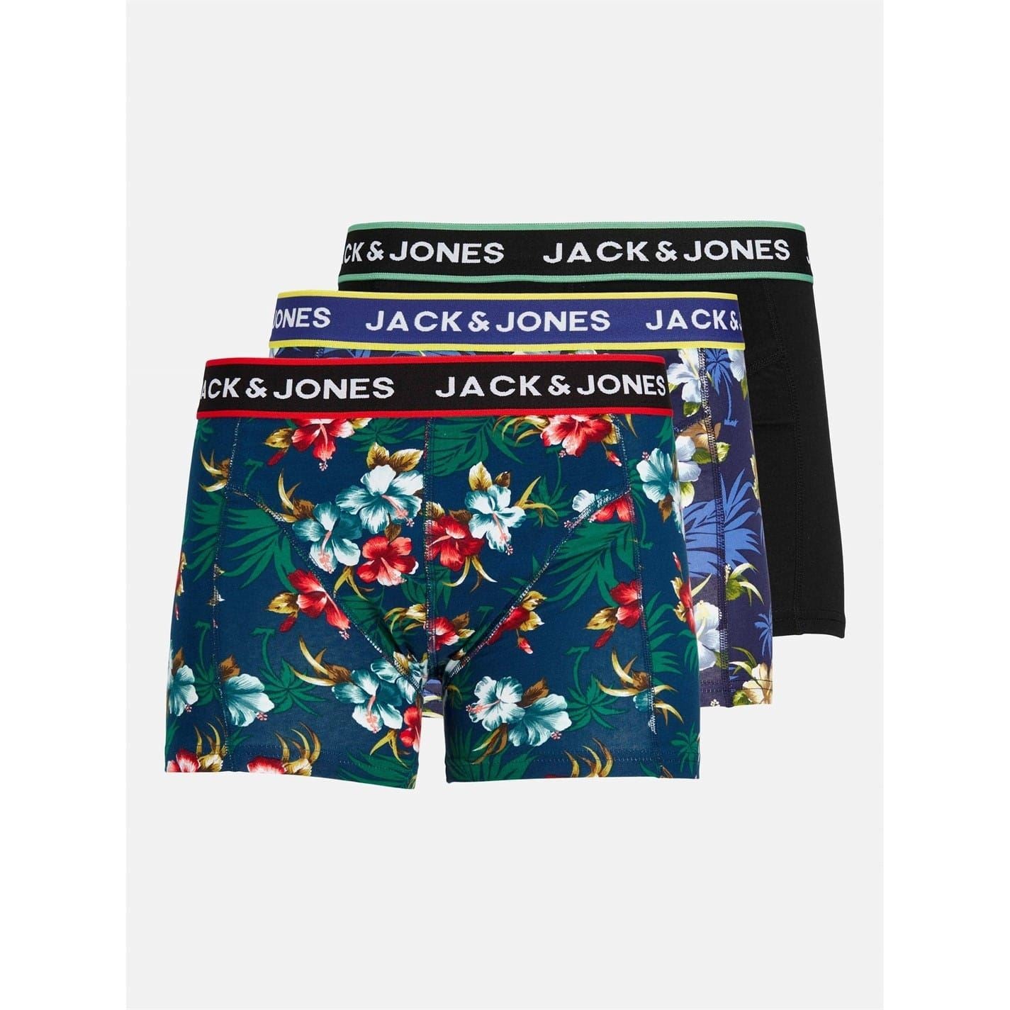 Jack and Jones Floral Patterned 3 Pack Trunck