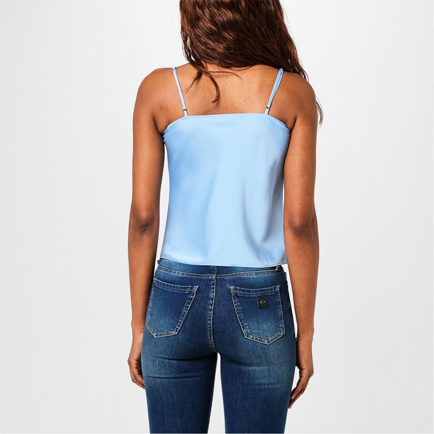 Armani Exchange Core V Neck Spaghetti Strap Tank