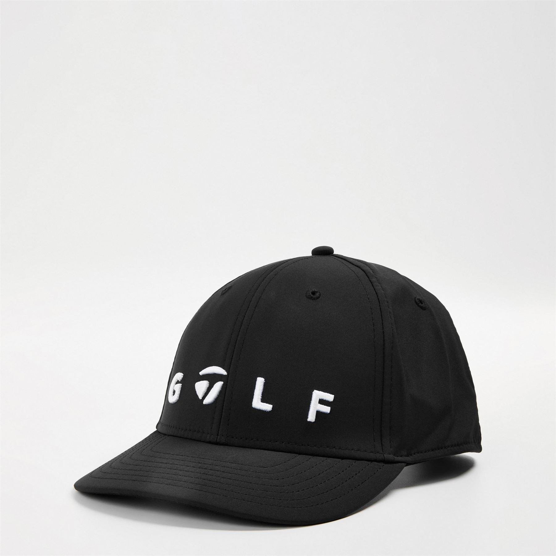 TaylorMade Logo Print Lettering Pre Curved Brim Baseball Cap