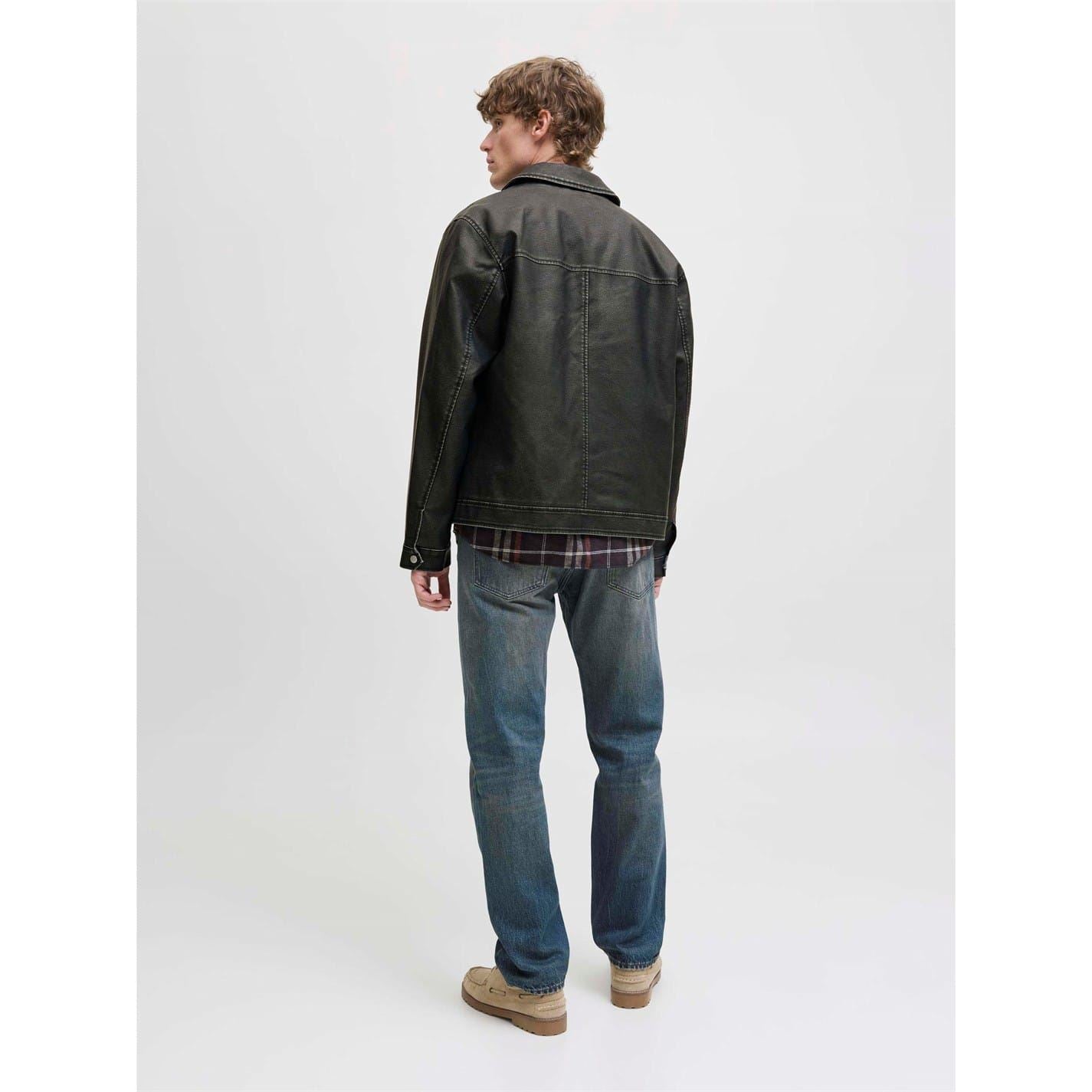 Jack and Jones Mens Pu Jacket