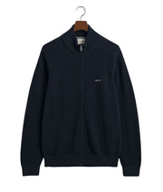 Gant Cotton Pique Zip-Up Cardigan