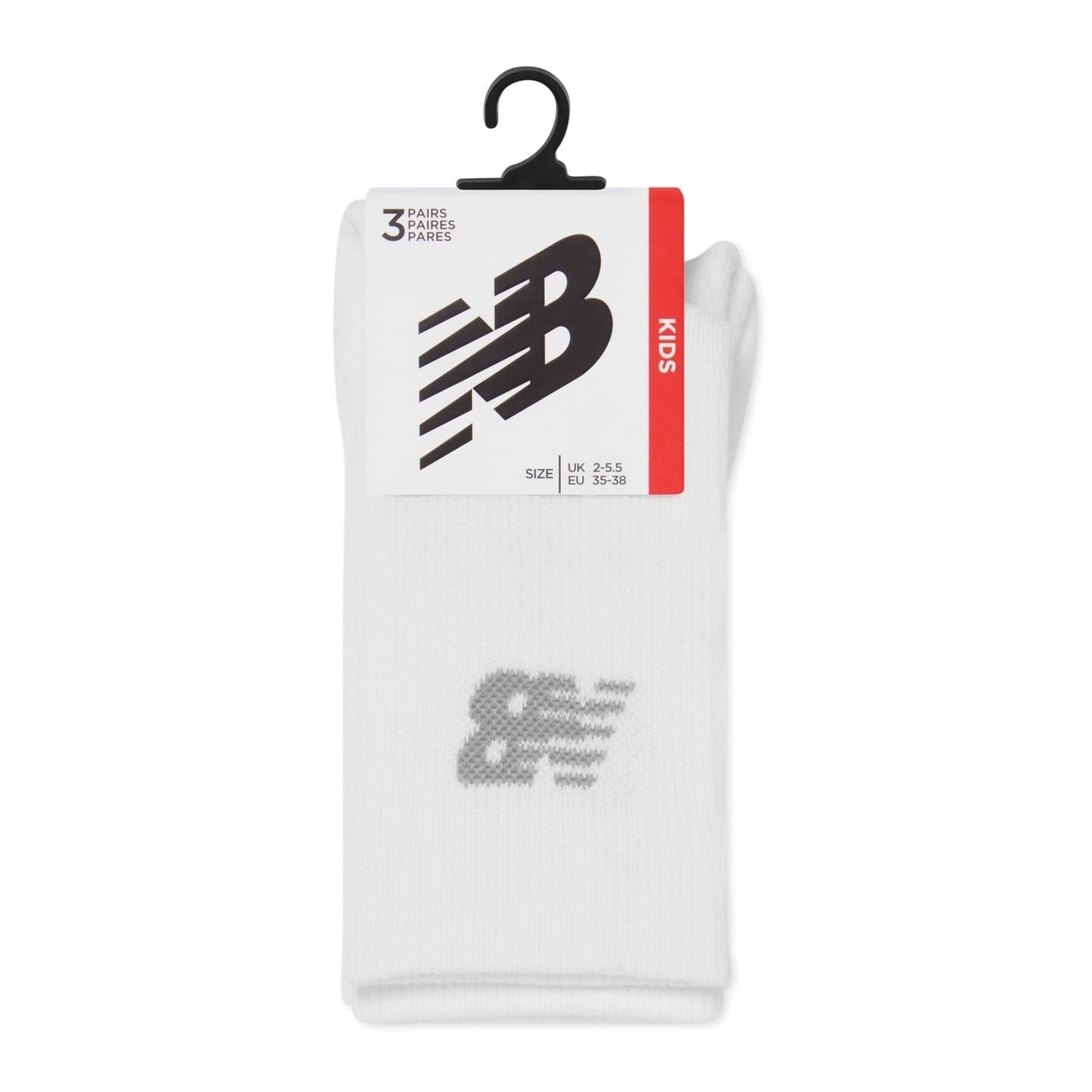 New Balance Kids 3 Pack Of Crew Socks