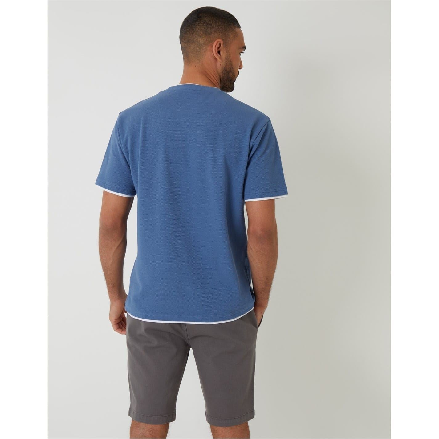Threadbare Mock Neck Regular Fit Short Sleeve T-Shirt