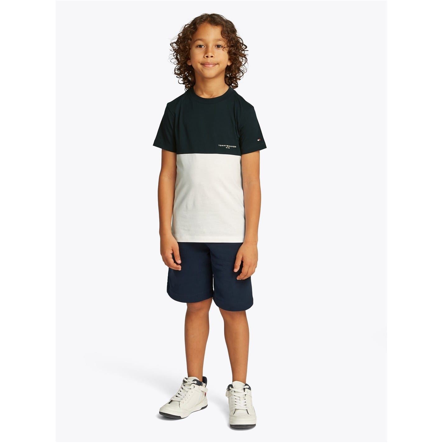 Tommy Hilfiger Colourblock Crew Neck Short Sleeve T-Shirt and Short Set