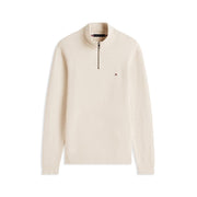 Tommy Hilfiger Zip Neck Funnel High Collar Long Sleeve Sweater