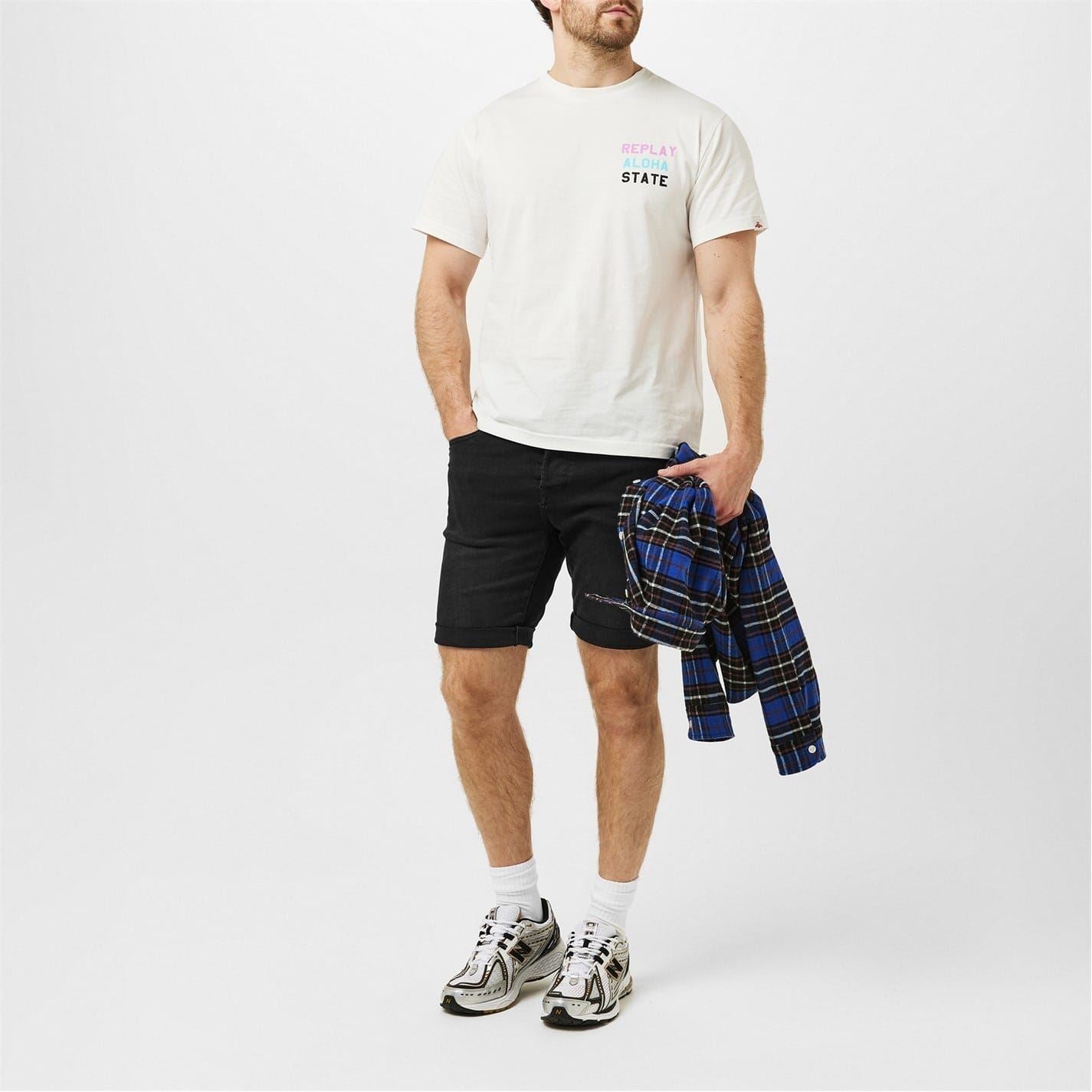 Replay Stretch Slim Fit Denim Shorts
