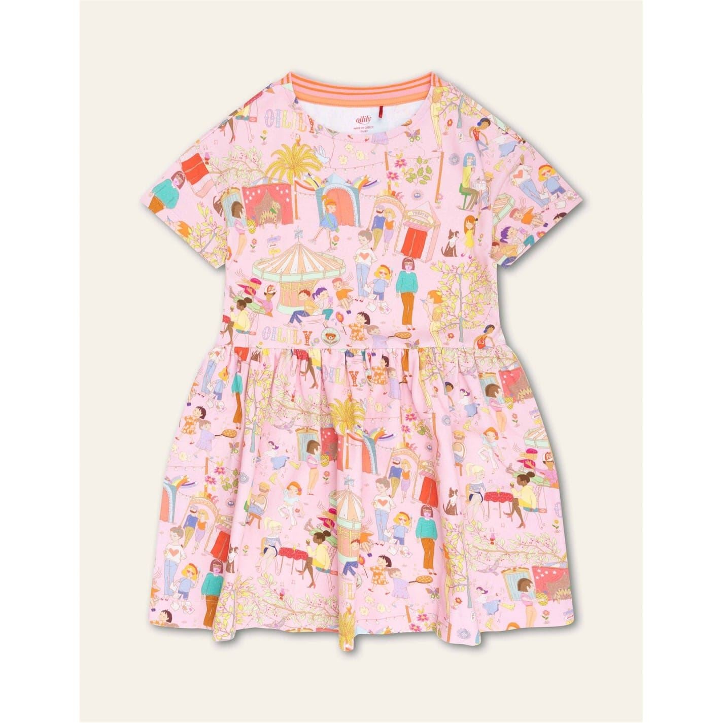 Oilily Jn42 Crew Neck Mini Jersey Dress