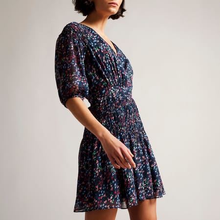 Ted Baker Casadee Smock Panel Wrap Mini Dress