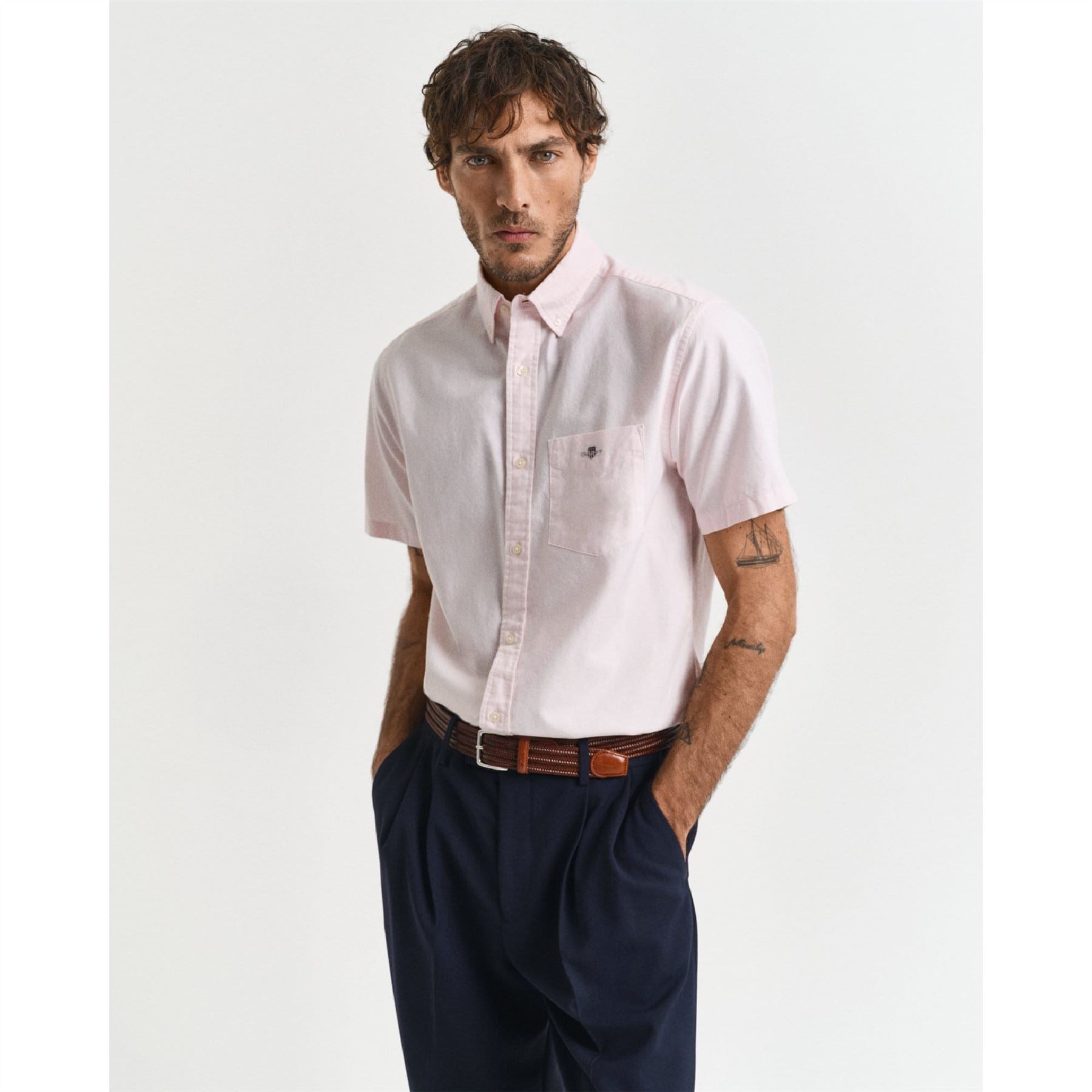 Gant Regular-Fit Classic Short Sleeves Oxford Shirt