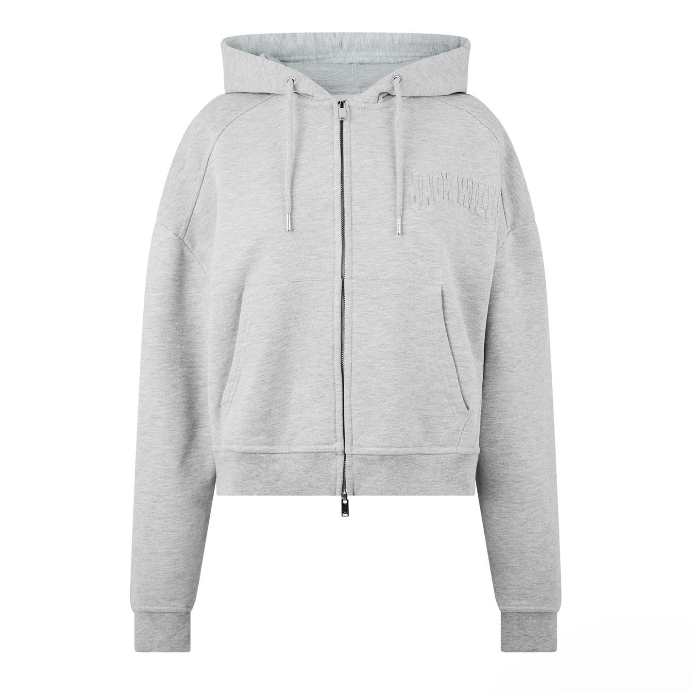 Jack Wills 2way Zip Hooded Lettering Jacket