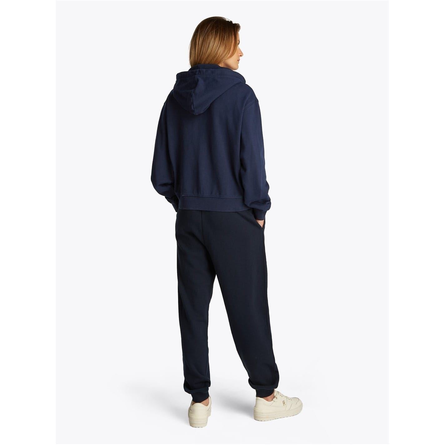 Tommy Hilfiger Script Hooded Ribbed Cuff Sweat Jacket