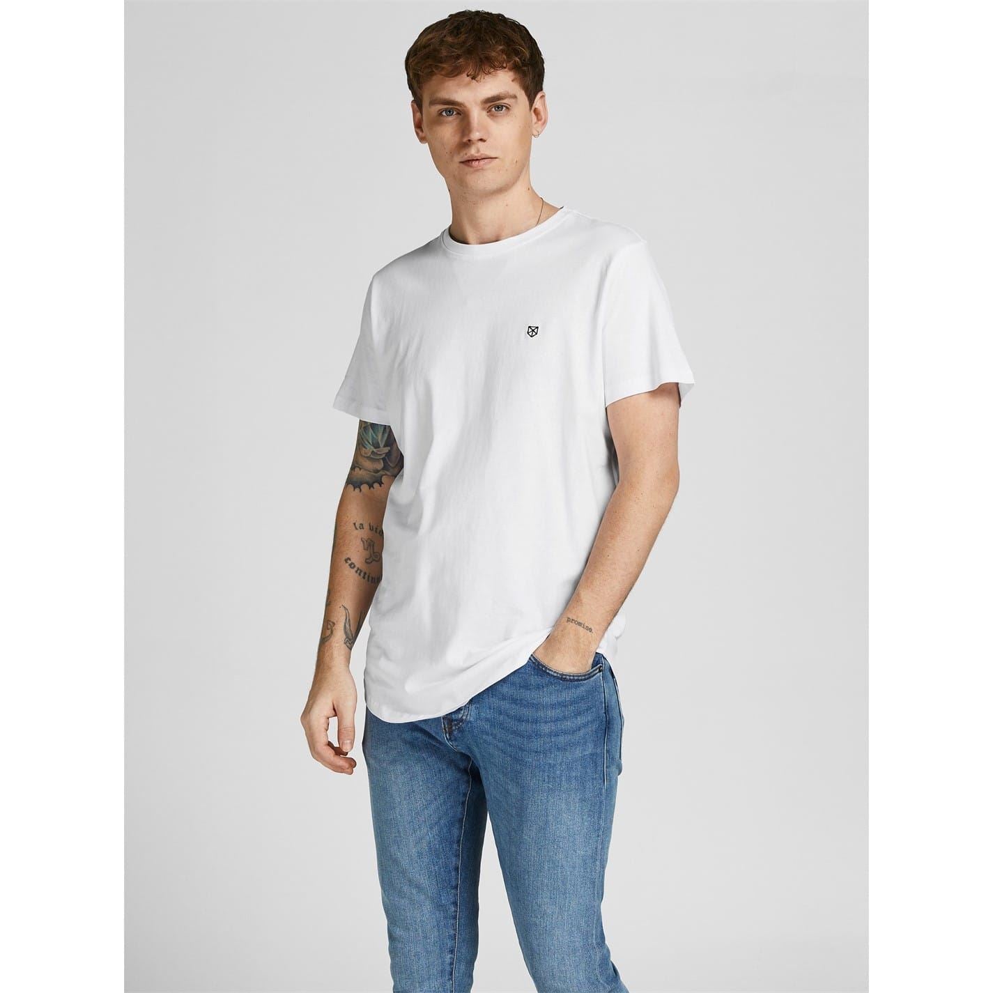 Jack and Jones Mens 5 Pack Brody Short Sleeve T-Shirt