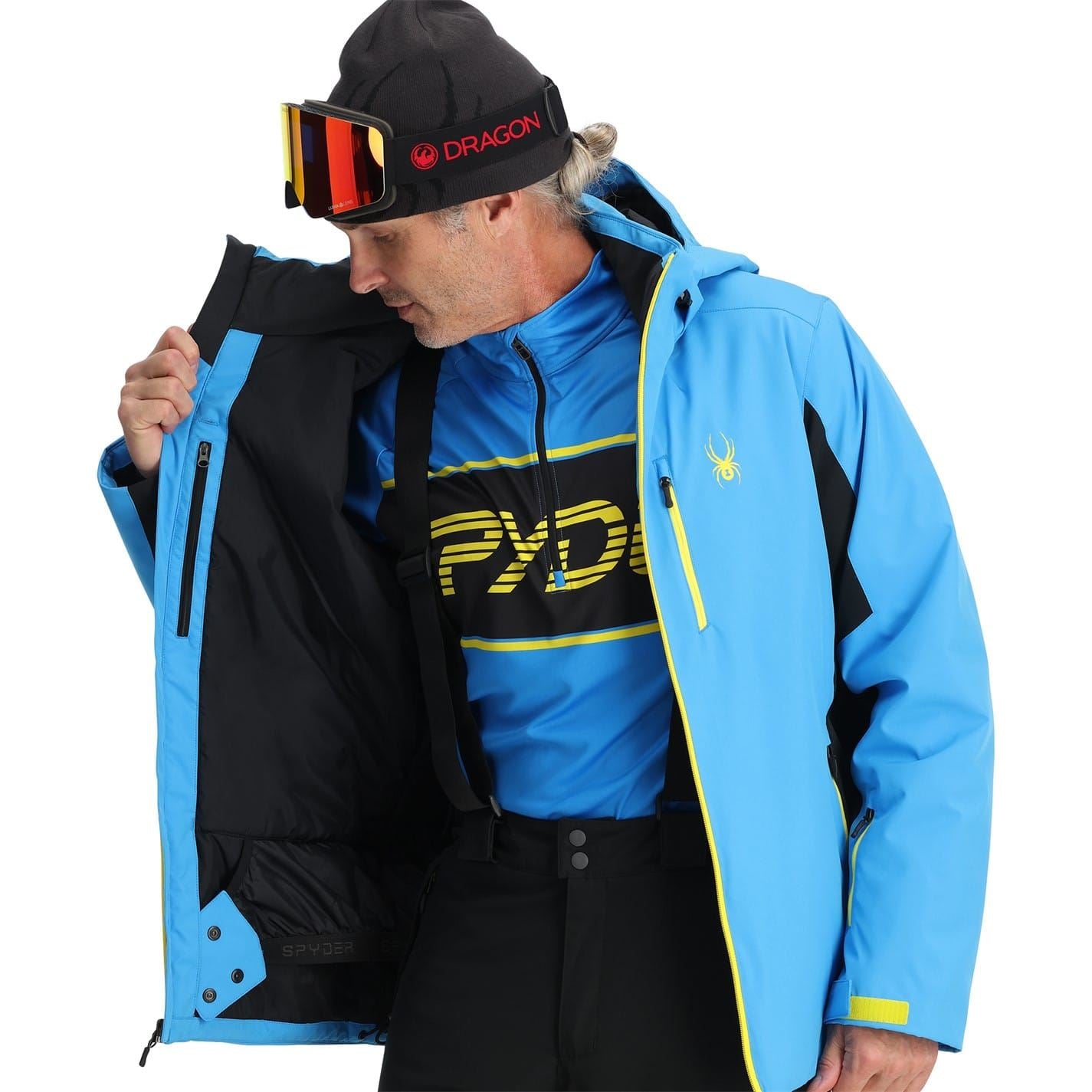 Spyder Vertex Hooded Neck Color Block Ski Jacket