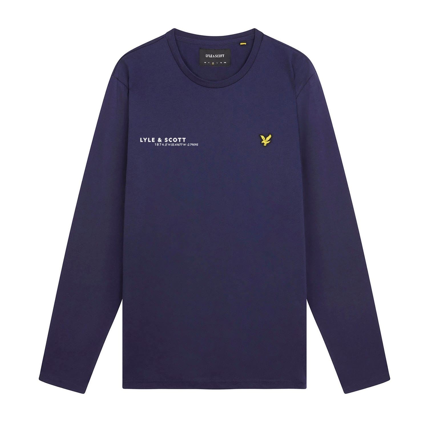 Lyle And Scott Co-Ordinate Print Plain Long Sleeve T-Shirt
