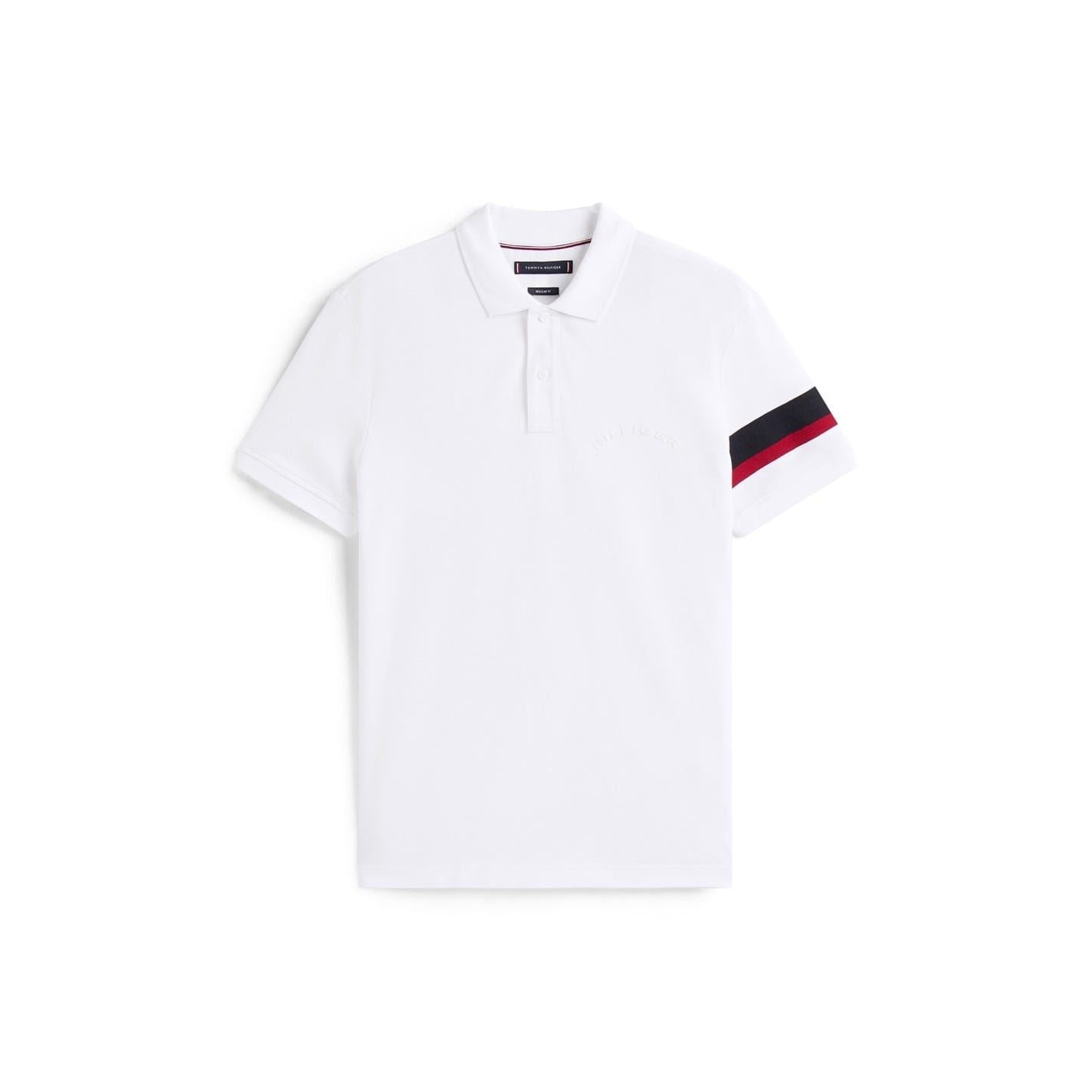 Tommy Hilfiger Embroidered Collared Neck Short Sleeve Polo Shirt