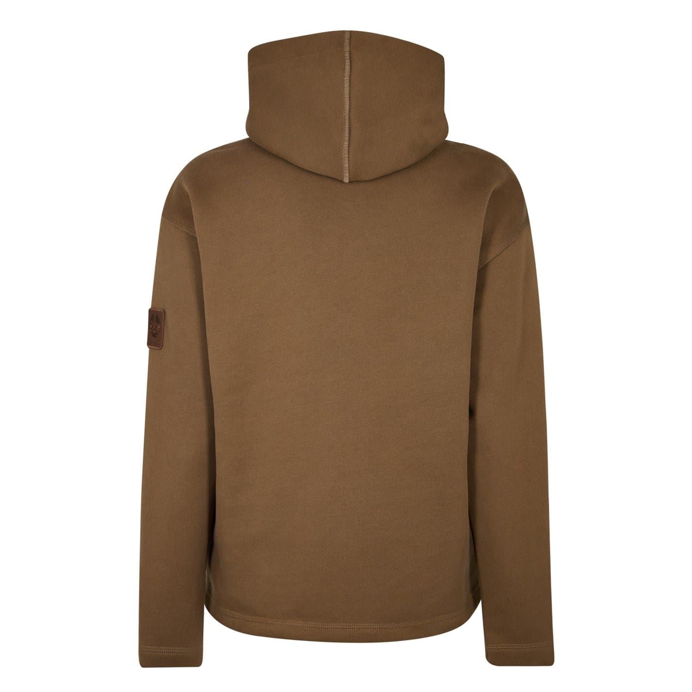 Belstaff Funnel Neck Relaxed Fit Hooded Sweatshirt