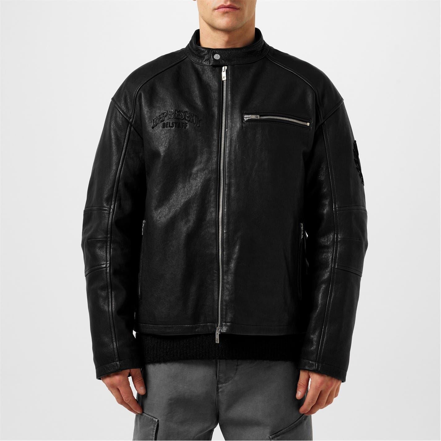 Represent X Belong Sleeve T-Shirtaff Leather Race Jacket