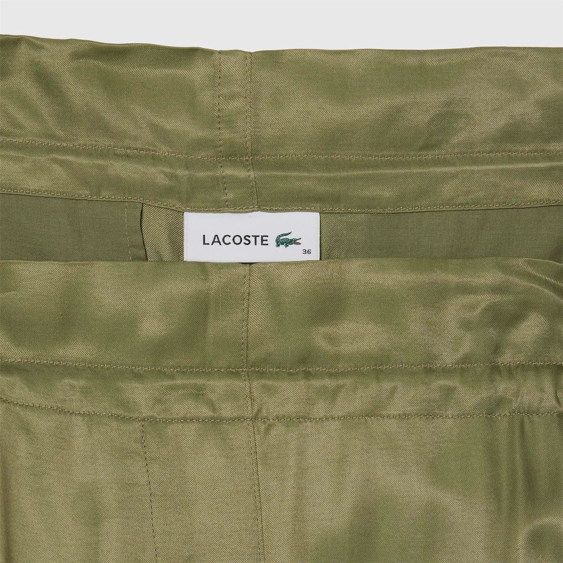 Lacoste Oversized Satin Cargo Pants