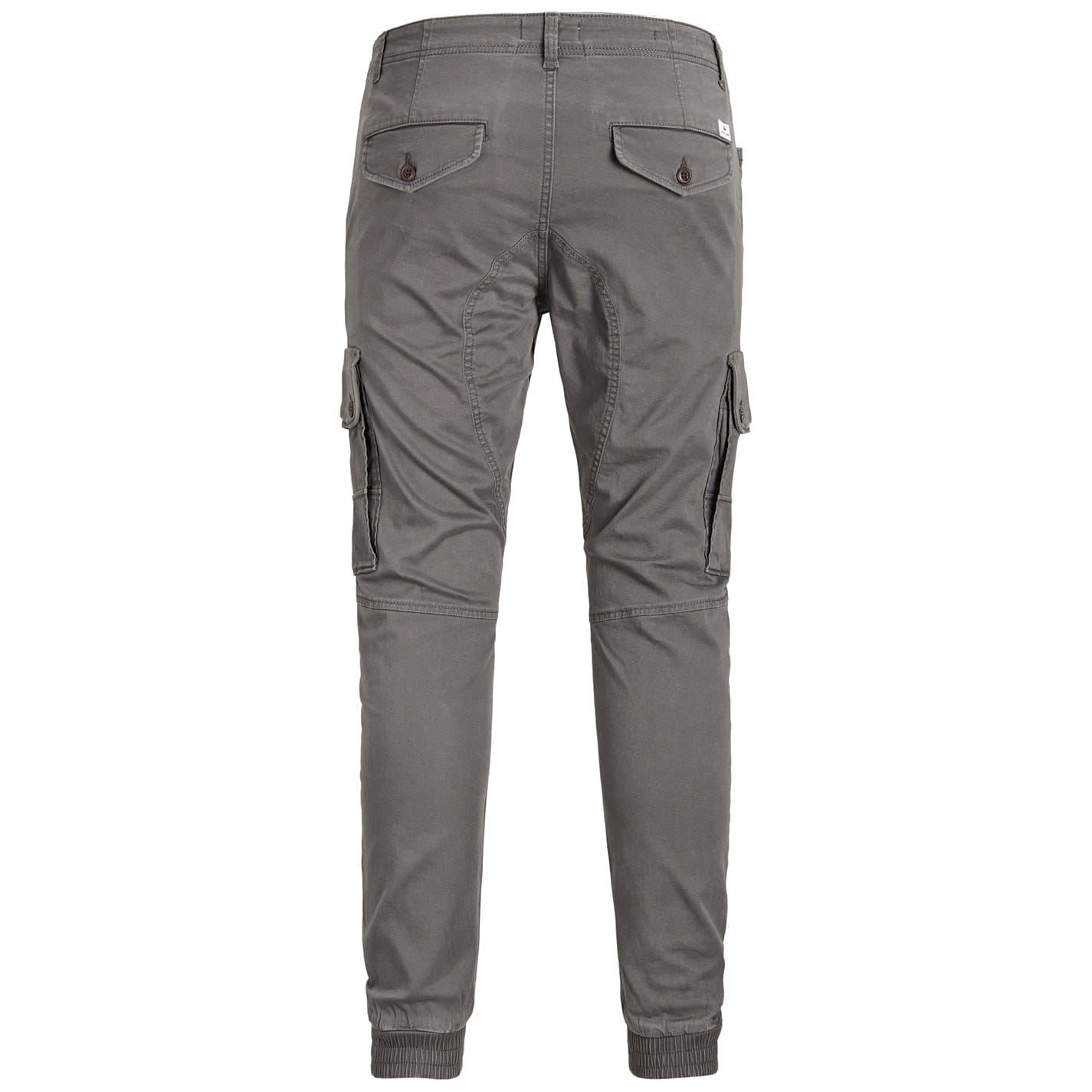 Jack and Jones Solid Patterned Cuffed Cargo Pants