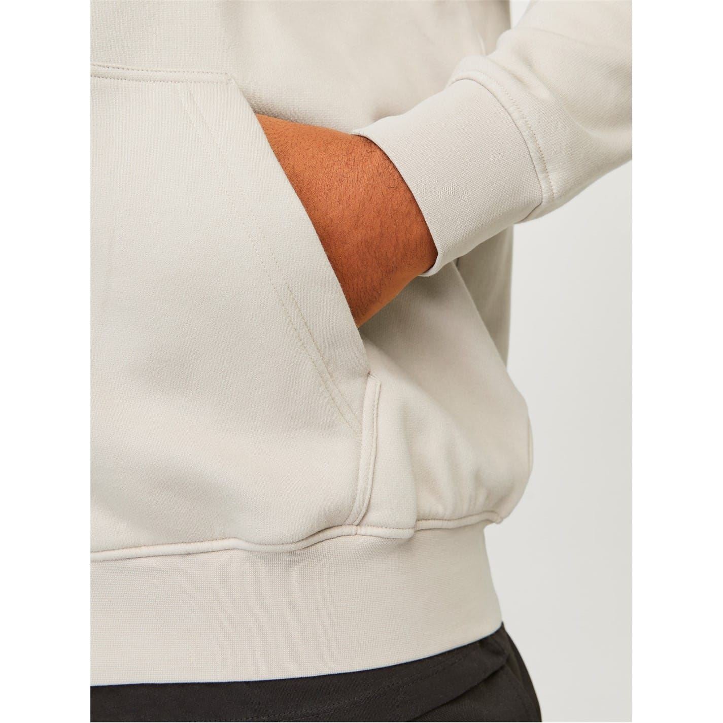 Jack and Jones Vester Hooded Ribbed Cuff Lettering Sweat Jacket