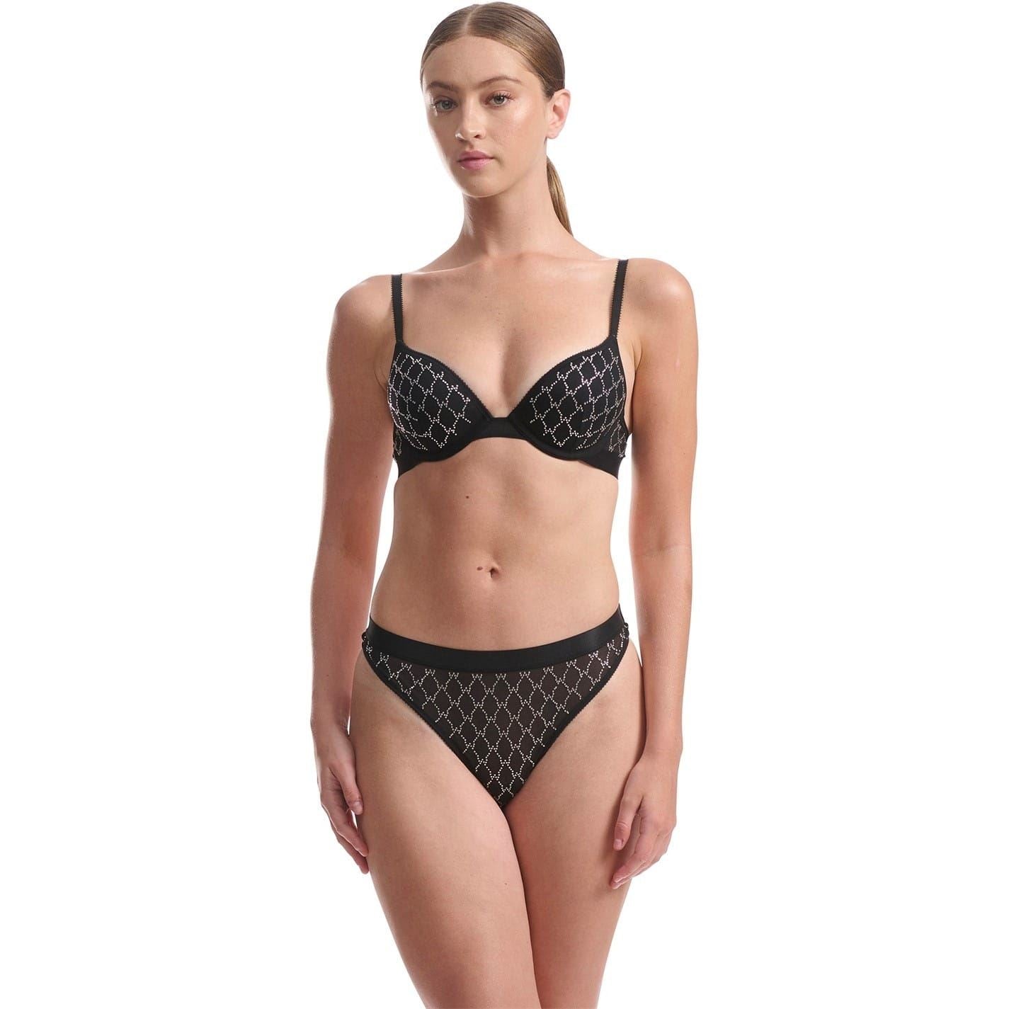 Wolford Geometric Patterned Push Up Bra