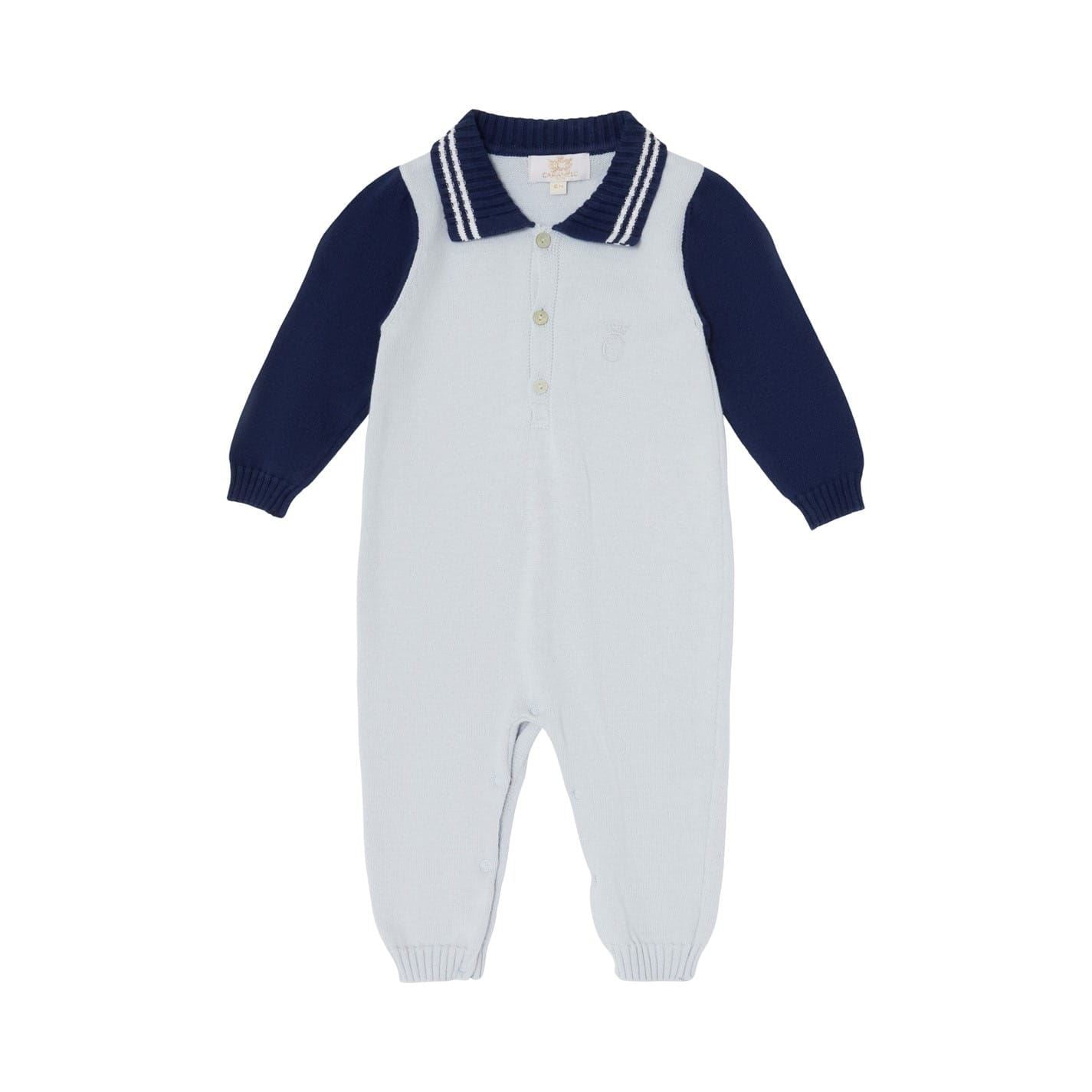 Caramelo Kids Collared Neck Long Sleeve Solid Patterned Jumpsuit