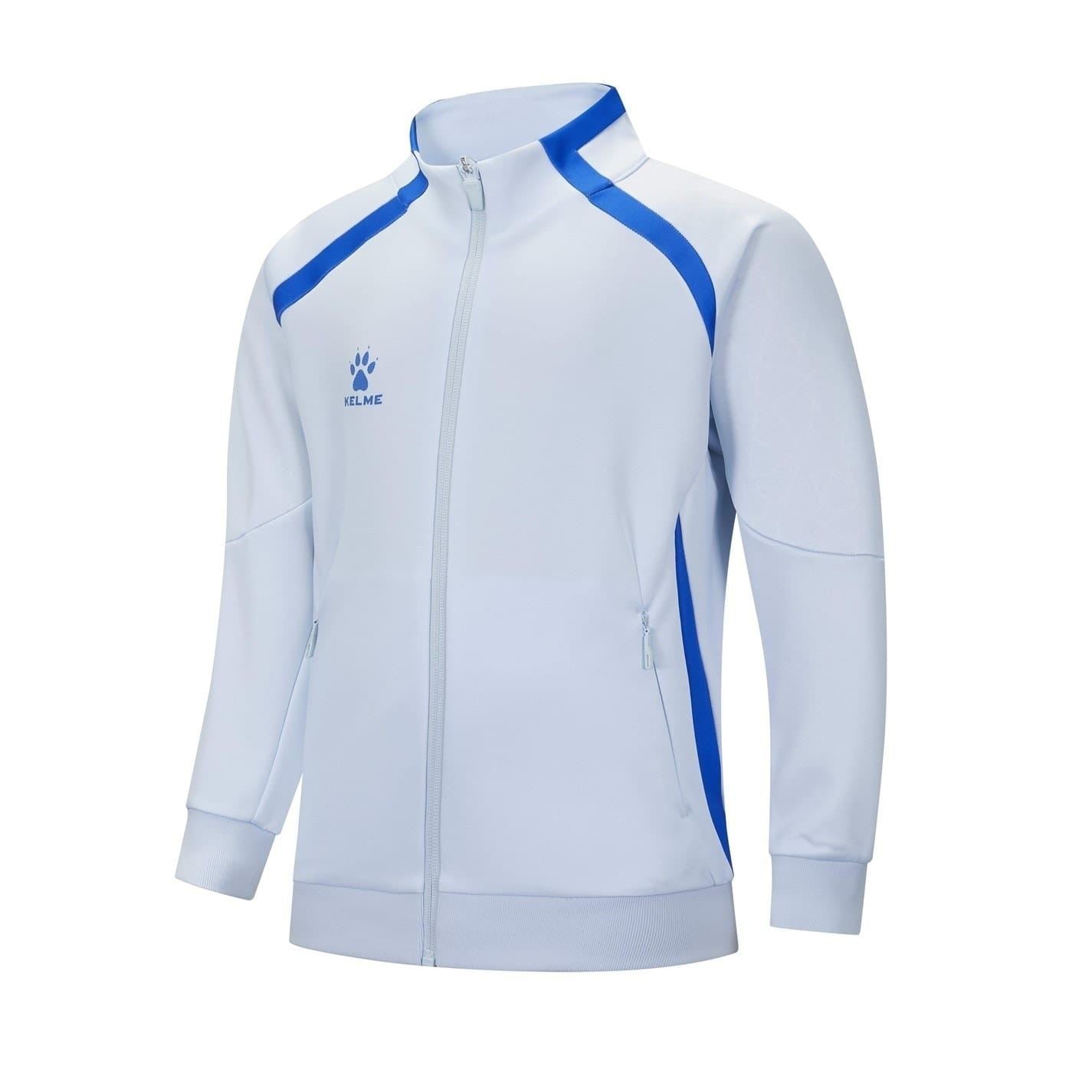 Kelme Solid Patterned Ribbed Cuff Zipped Pocket Training Jacket