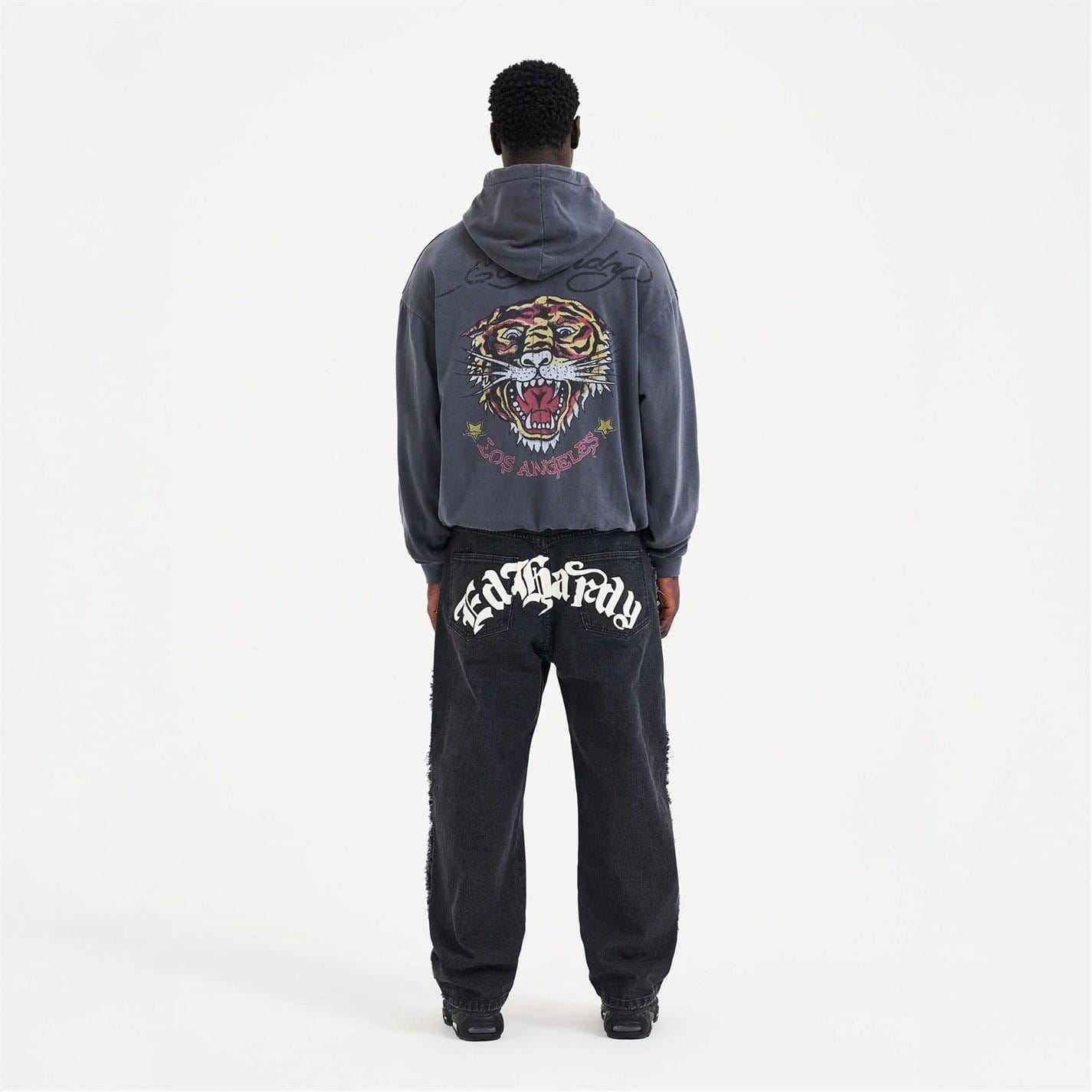 Ed Hardy Hooded Regular Fit Tiger Sweatshirt