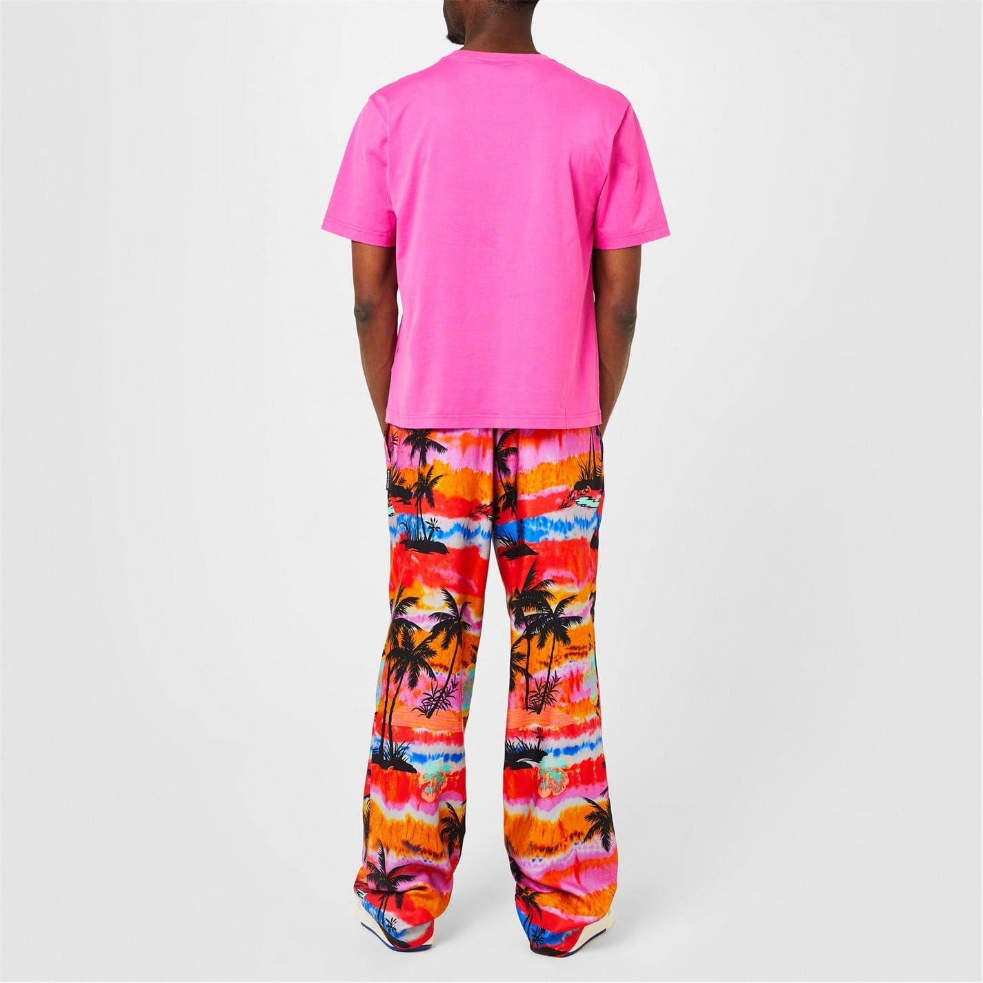 Palm Angels Logo Embroidered Cotton T-Shirt