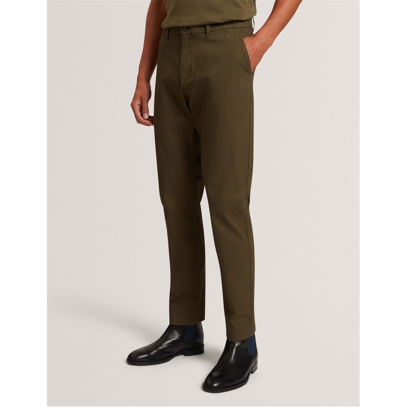 Ted Baker Solid Patterned Slim Chinos