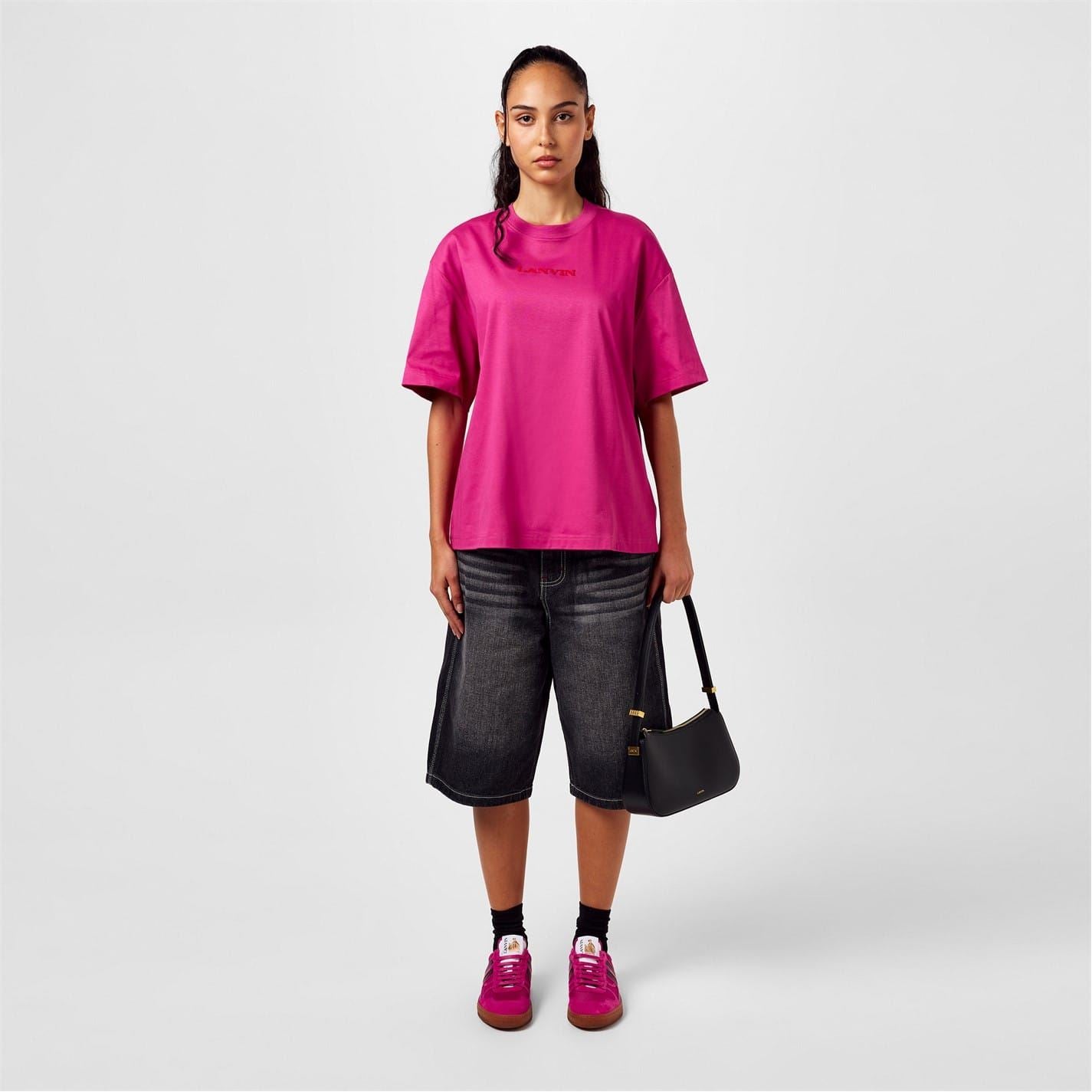 Lanvin Logo Regular Fit Crew Neck T-Shirt