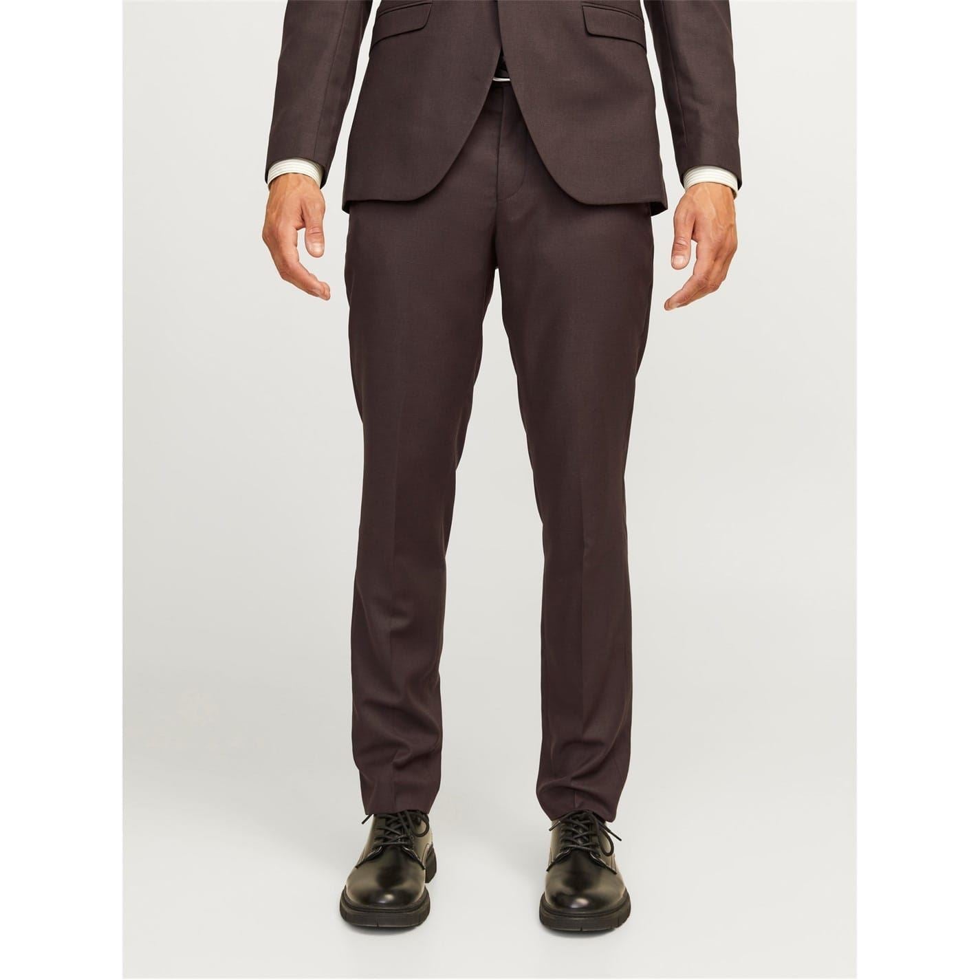 Jack and Jones Solaris Solid Patterned Slim Straight Trousers