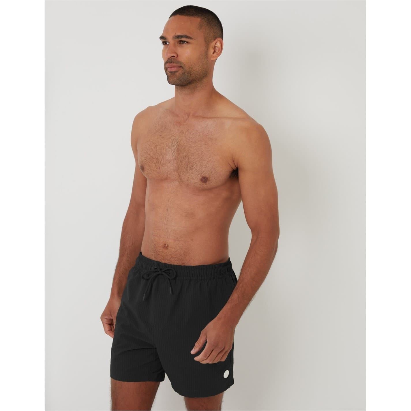 Threadbare Rola Relaxed Fit Textured Swim Shorts