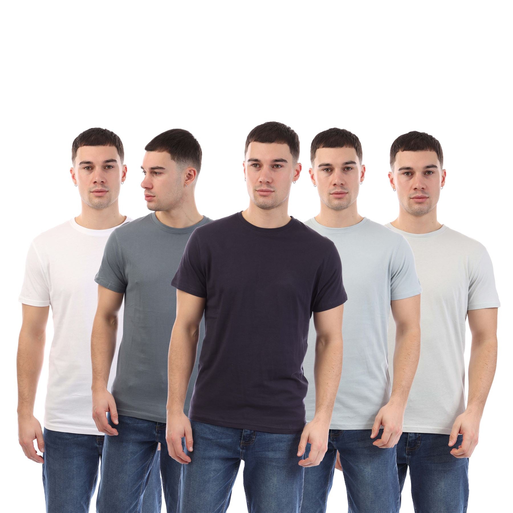 Duck and Cover Demtare Print Sleeve 5 Pack T-Shirts