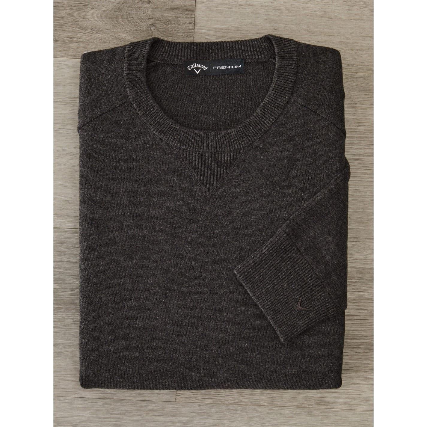 Callaway Crew Neck Long Sleeve Ribbed Collar Sweater