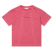Palm Angels Faded Logo Lettering Crew Neck T-Shirt