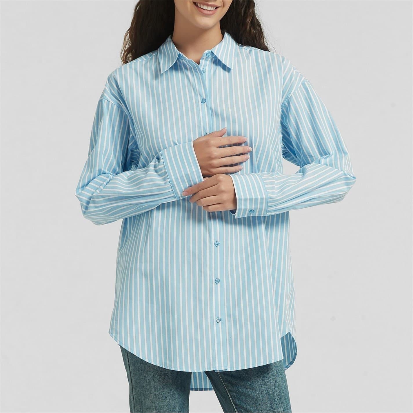 Be You Stripe Long Sleeve Relaxed Fit Shirt