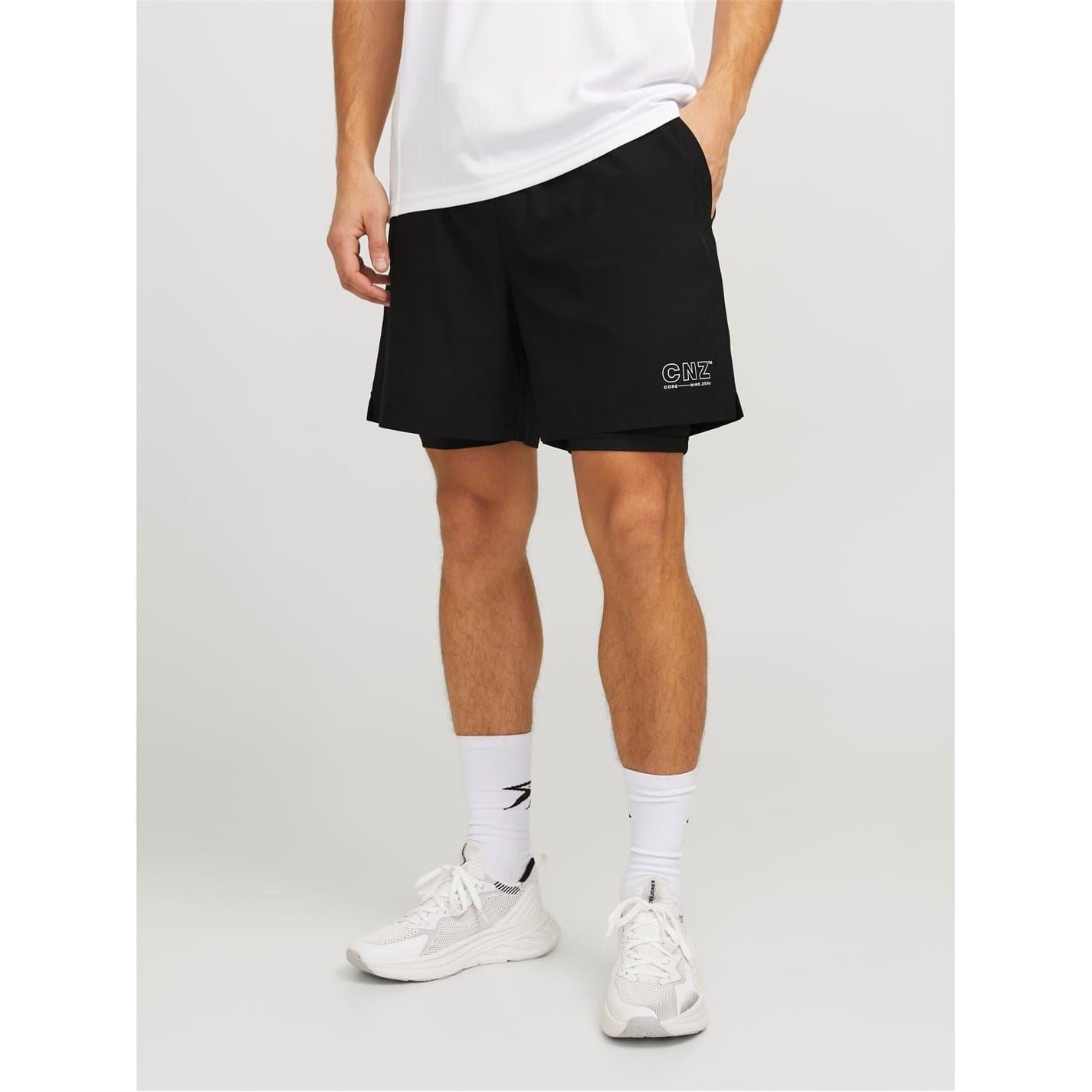 Jack and Jones 2 in 1 Solid Bermuda Shorts
